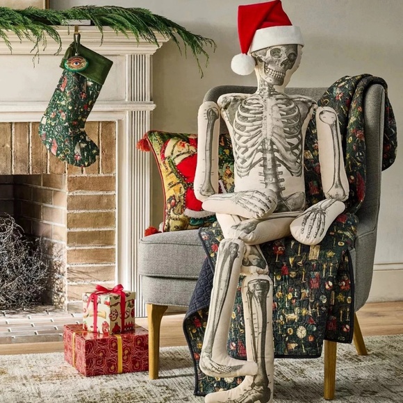 John Derian x Target 63" Skeleton with Santa Hat  -Long Lost Friend - 2025 - NEW - Picture 1 of 3